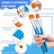 10 Pcs 3/4 Inch Flat Paint Brushes Acrylic Painting Craft Accessories Small Watercolor Paint Brushes Bulk for Adult Artist Detail Oil Canvas Face(8.1 x 0.9 x 3/4 Inch,Sky Blue)